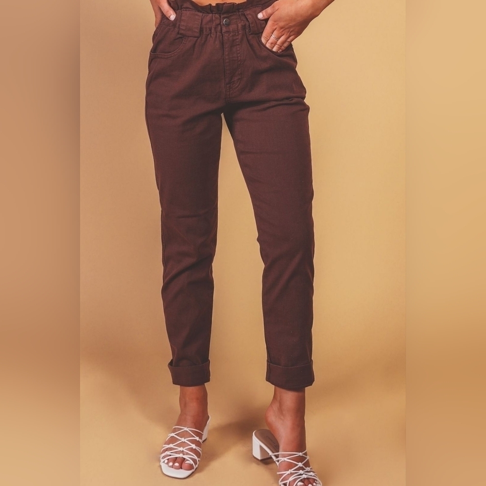 Pistola Pants Women 31 Red Paper Bag High Rise Anthropologie Darcy Tammy Trouser